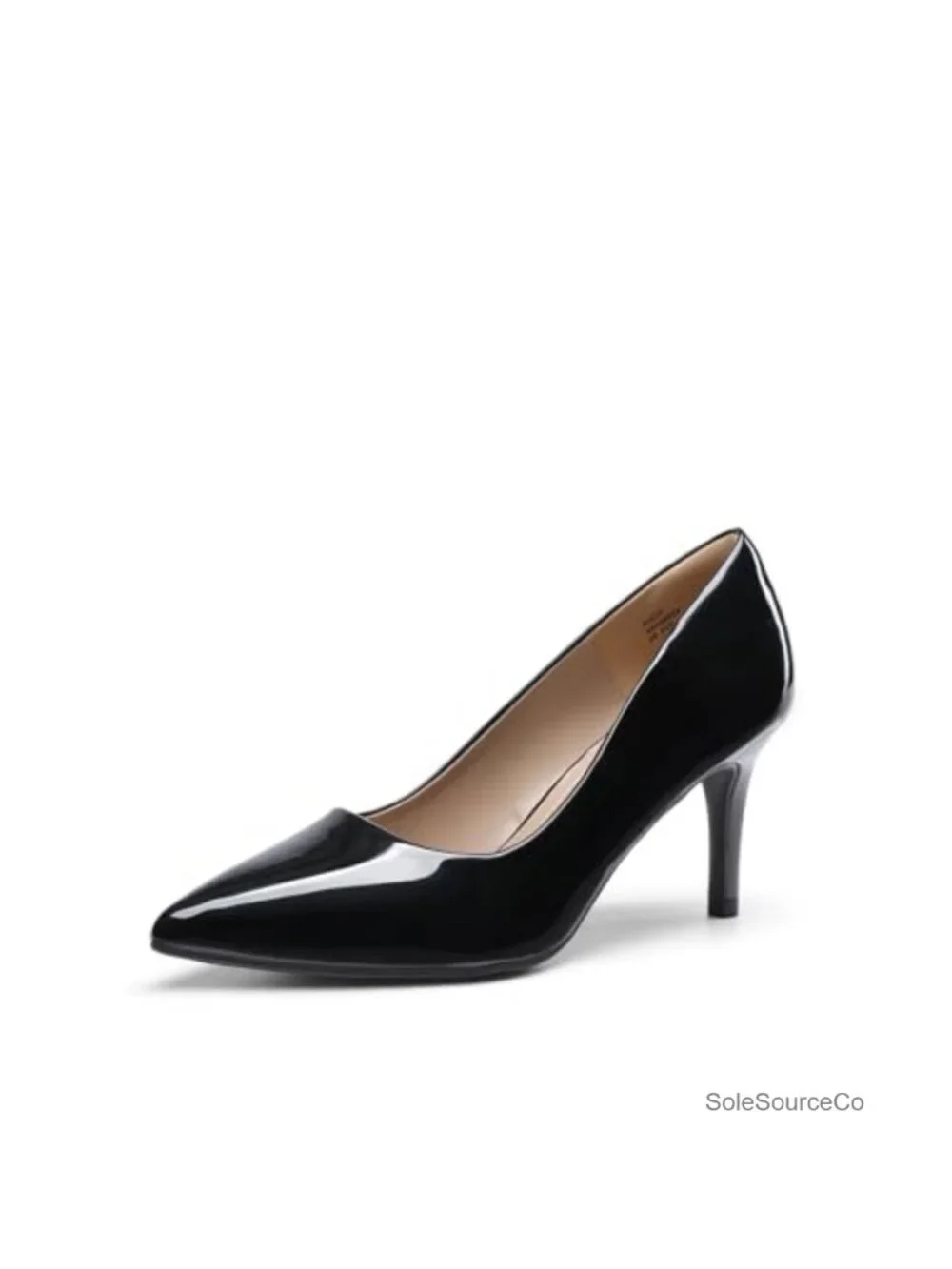Faux Leather Stiletto Heel Pumps Pointed Toe Dress Shoes for Women
